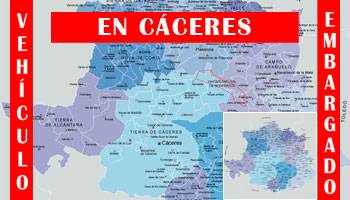 Tasar coche embargado en Cáceres